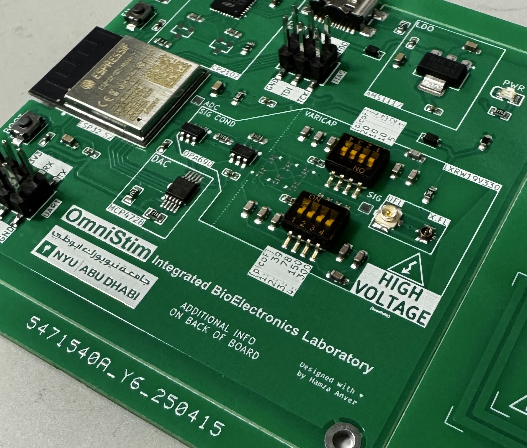 OmniStim board fresh out of packaging