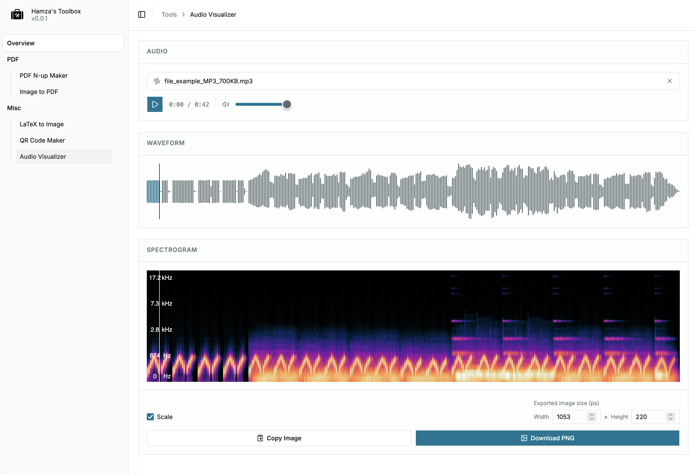 Audio Visualizer in HamToolbox
